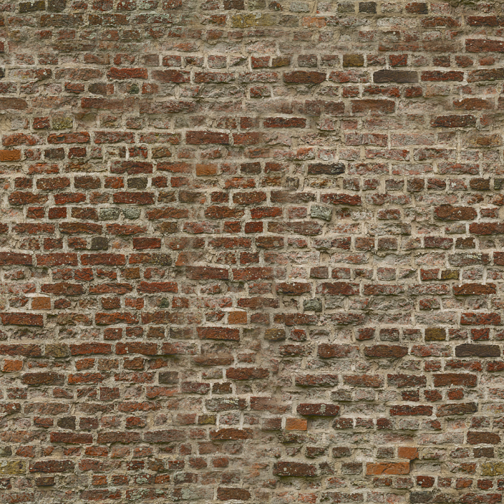 Painted Uneven Brick - Uneven Brick Outdoor Rough Painted Uneven seamless PBR texture preview