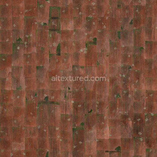 Roof Tile Pbr Texture Seamless Red Weathered