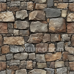 seamless Seamless 3D Stone Wall PBR Texture Featuring Weathered Multi-Colored Rocks texture 8k free download PBR