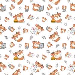 Pattern Bundle - Seamless 3D Pattern PBR Texture with Cute Cartoon Deer Motifs and Playful Objects texture preview