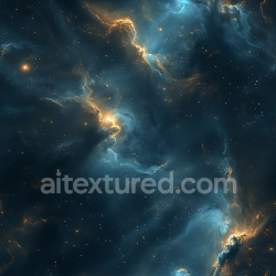 seamless Seamless 3D PBR Space Texture Featuring Glowing Blue and Gold Nebula Clouds texture 8k free download PBR