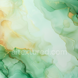 seamless Seamless 3D Alcohol Ink PBR Texture Featuring Translucent Green and Gold Veined Marbling texture 8k free download PBR