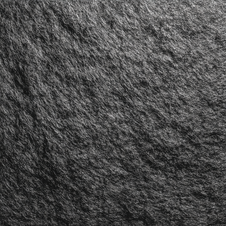Felt Featuring Dense Black Wool-like Fibers seamless PBR texture preview