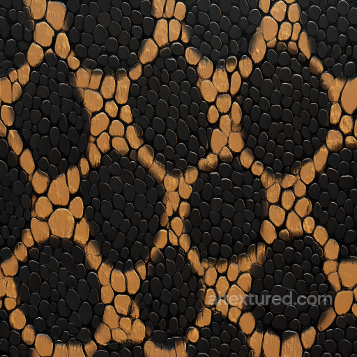 Skin Texture Featuring Reptilian Embossed Pattern with Organic Scales seamless Skin PBR texture