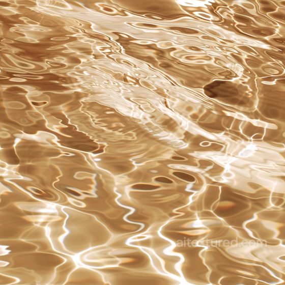 Amber Liquid Water Surface Texture with Soft Ripples and Glowing Highlights Water texture preview