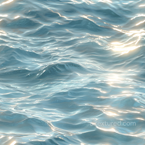 Water PBR Texture Featuring Soft Calm Ocean Surface with Subtle Waves and Reflections Water texture preview