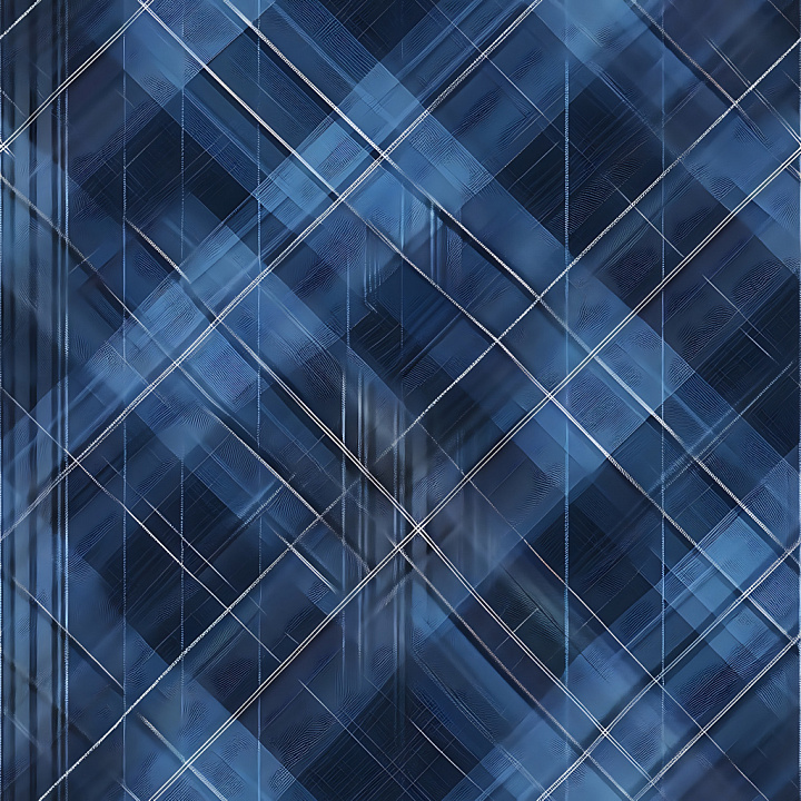 Soft Blue Plaid Fabric with Subtle Weave seamless PBR texture preview