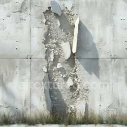 seamless Seamless 3D cracked plaster wall PBR texture with chipped paint and rough holes texture 8k free download PBR