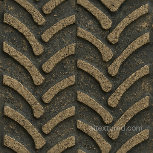 Tractor Tire With Cross Tread And Deep Tread Pattern For Agricultural Vehicle Tire Realism seamless Tire prints PBR texture