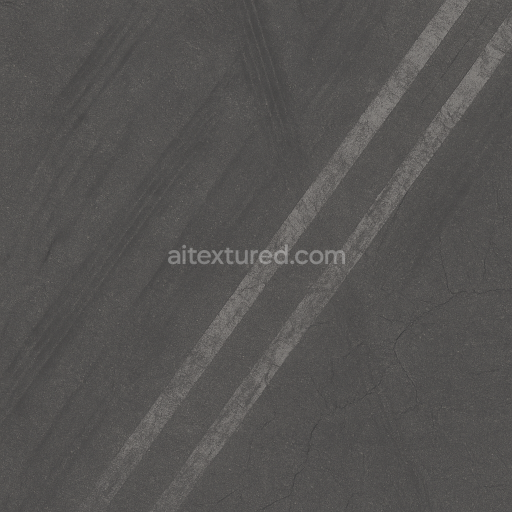 Seamless 3d texture pbr 8k asphalt smooth dark asphalt with tire marks and faded paint