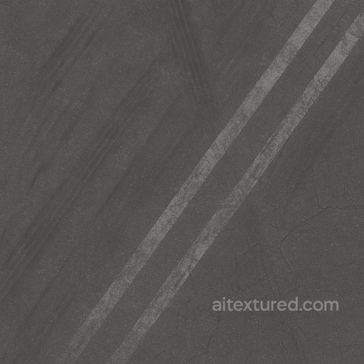 Asphalt Smooth Dark Asphalt With Tire Marks And Faded Paint seamless Park pavement PBR texture