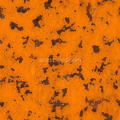 Painted Metal Seamless Texture Rusty Orange Weathered Grunge Industrial Surface