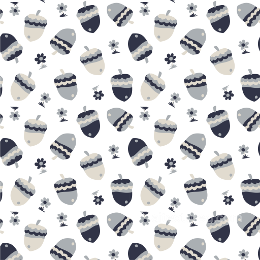 Digital Paper Texture with Stylized Acorns and Flowers seamless All Christmas Digital paper PBR texture