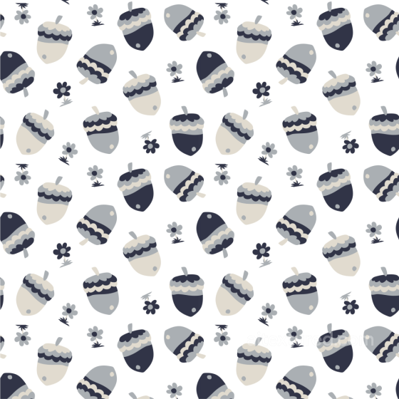 Digital Paper Texture with Stylized Acorns and Flowers All Christmas Digital paper texture preview