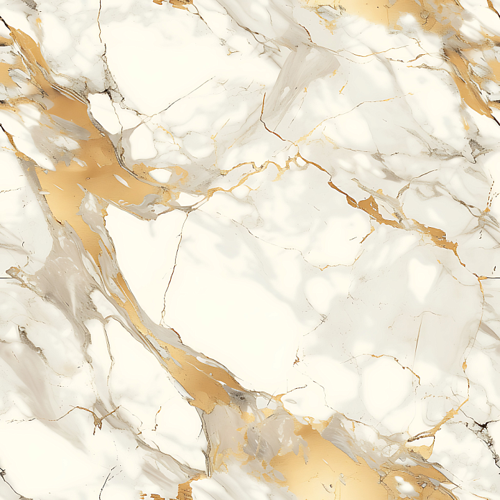 Calacatta Gold Marble with Gold Veins and Polished Surface seamless PBR texture preview