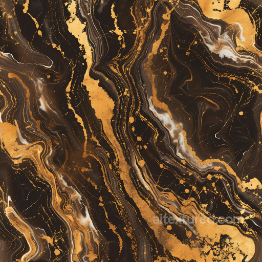 Chocolate Brown and Gold Veined Marble Texture seamless Marble PBR texture