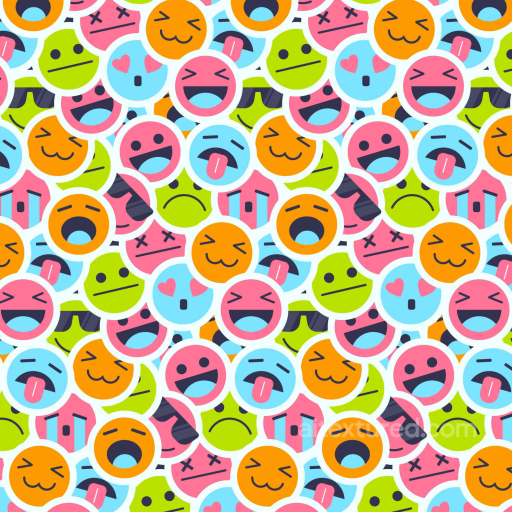 Of Colorful Happy Face Emoji Pattern seamless Happy Face pattern PBR texture