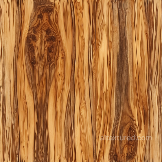 Olive Wood Planks Seamless Texture with Distinctive Natural Grain and Knots Wood texture preview