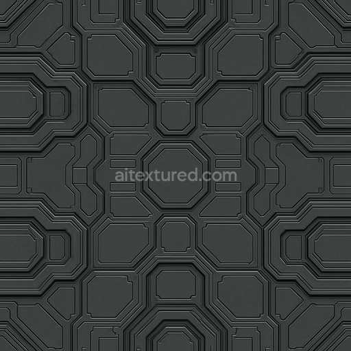 Patterned Futuristic Panel Texture Seamless 1024X1024