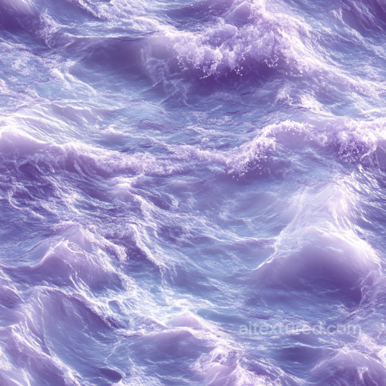 Stylized Purple Ocean Surface Water PBR Texture with Soft Foam and Waves Water texture preview