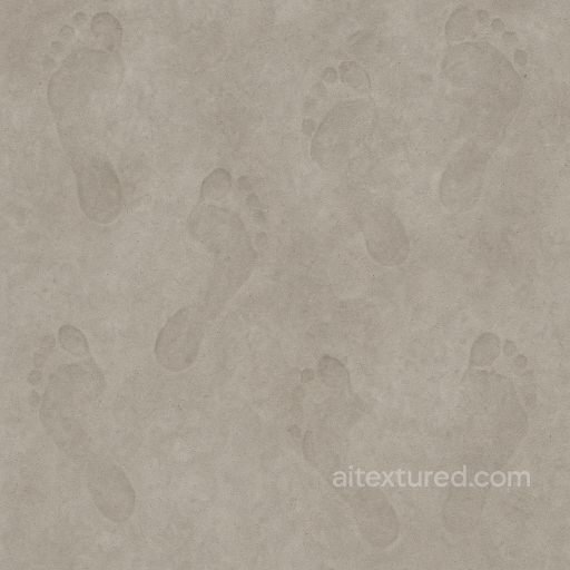 Of Faded Footprints On Concrete Surface With Footprint Erosion seamless Footprints PBR texture
