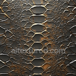 seamless Seamless 3D reptilian cracked skin PBR texture with metallic highlights and organic patterning texture 8k free download PBR