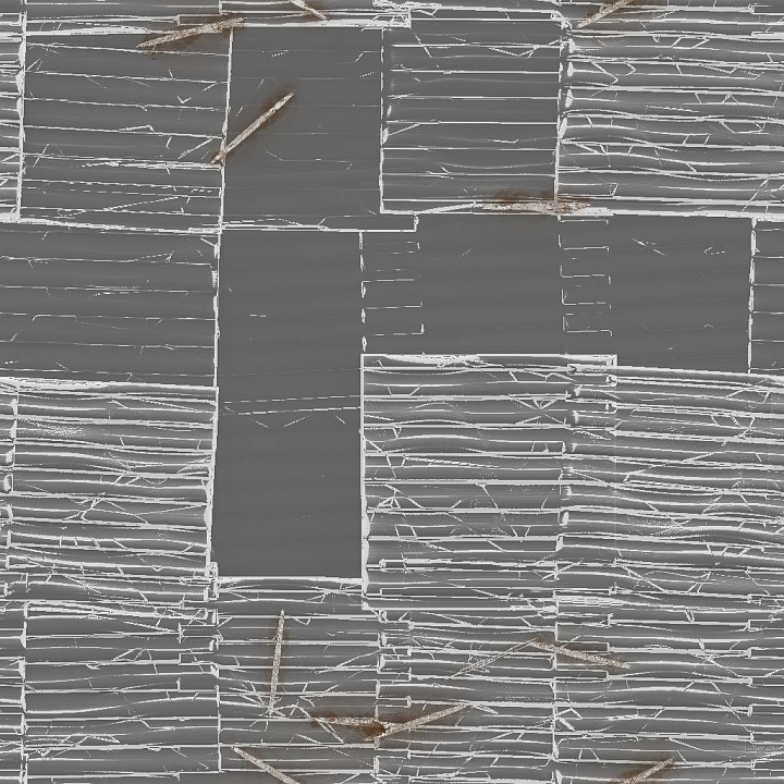 Corrugated Metal Sheets with Cuts and Scratches seamless PBR texture preview