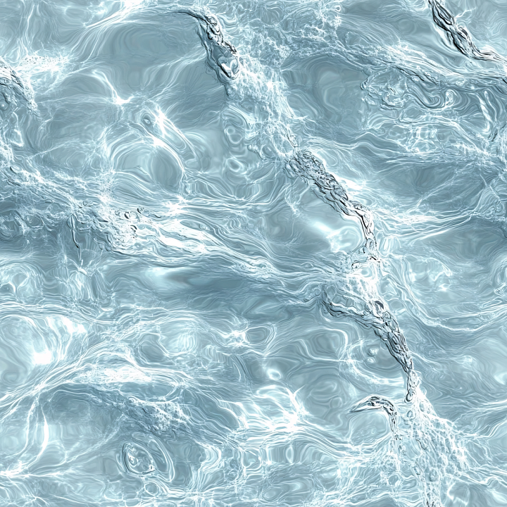 Realistic Clear Water Surface with Dynamic Ripples seamless PBR texture preview