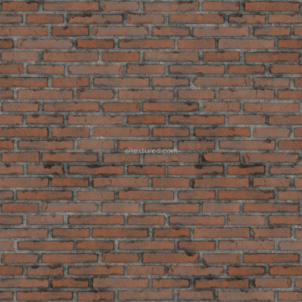 Seamless PBR brick texture with detailed surface