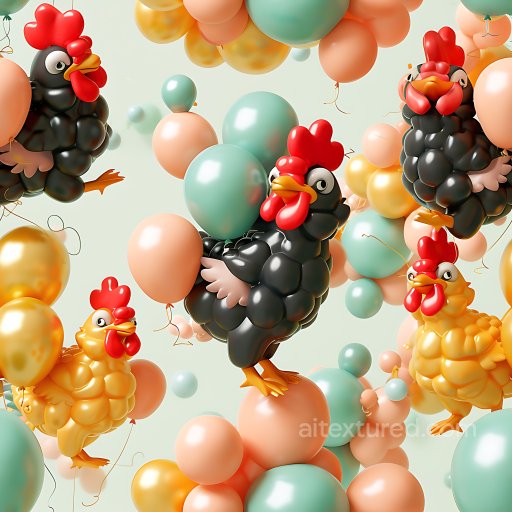 Inflated Vinyl Balloon Clusters PBR Texture with Glossy Puffy Surfaces seamless Inflated PBR texture