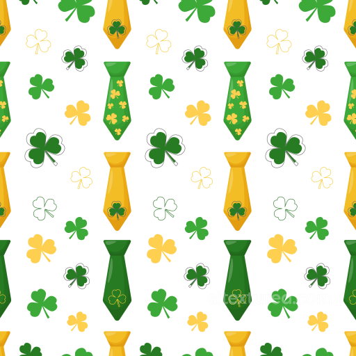 St Patrick Digital Paper Texture with Shamrocks and Ties seamless St patrick digital paper bundle PBR texture
