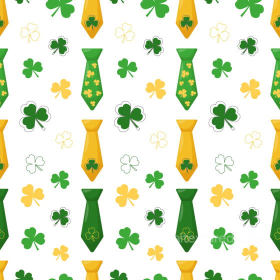 St Patrick Digital Paper Texture with Shamrocks and Ties St patrick digital paper bundle texture preview