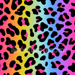 seamless Seamless 3D PBR Neon Rainbow Leopard Print Fabric Texture texture 8k free download PBR