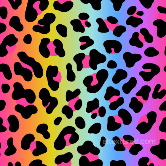 Neon Rainbow Leopard Print Fabric Texture Leopard Print texture preview