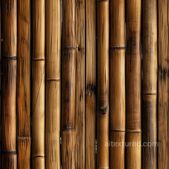 Bamboo Texture Featuring Polished Vertical Culms with Natural Aging Bamboo texture preview