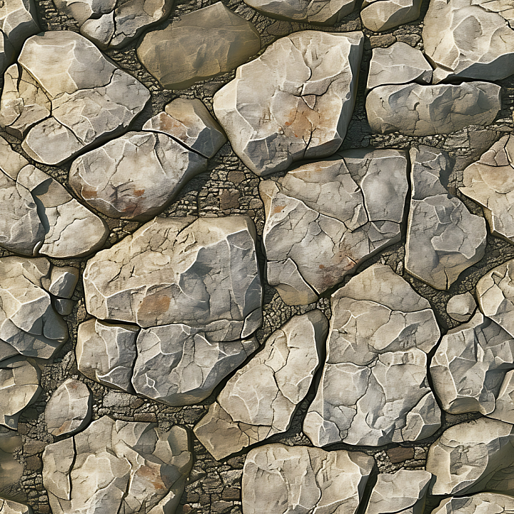 Weathered Stone Wall with Cracked Rough Surfaces seamless PBR texture preview
