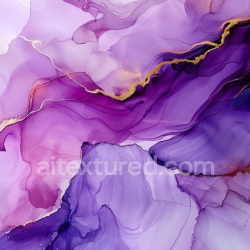 seamless Seamless 3D Alcohol Ink PBR Texture Featuring Violet Fluid Layers with Gold Veining texture 8k free download PBR
