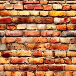 seamless Seamless 3D Cracked and Holes PBR Texture of Vintage Red and Yellow Brick Wall texture 8k free download PBR