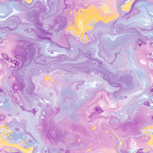 Seamless 3D Abstract Purple and Yellow Marble Stone PBR Texture