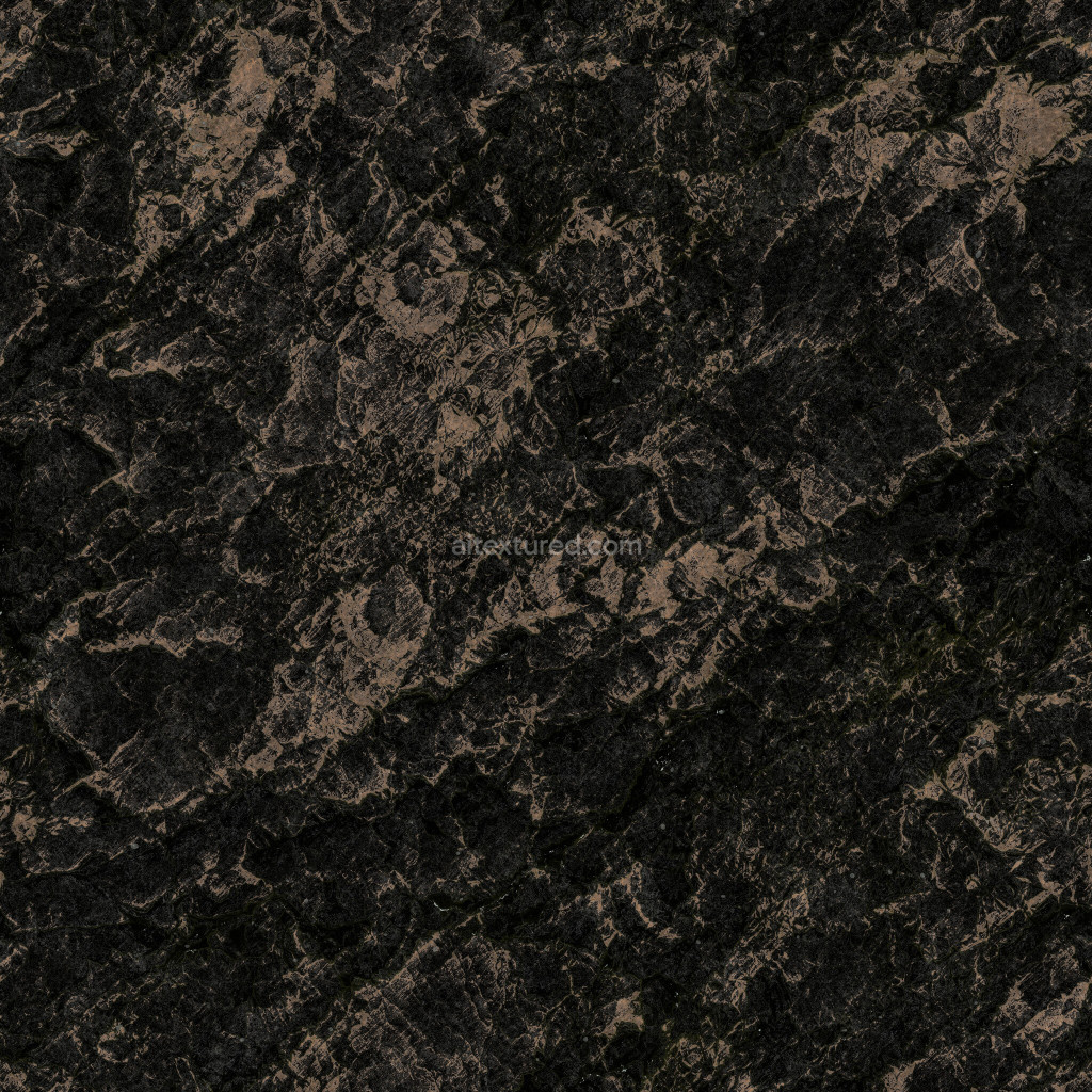 Seamless PBR rock texture with dark, gritty details