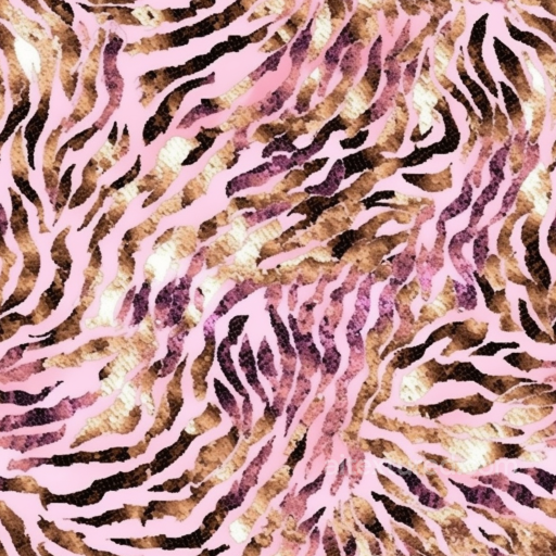 Pink Leopard Print Fabric Texture with Organic Pattern seamless Leopard Print PBR texture