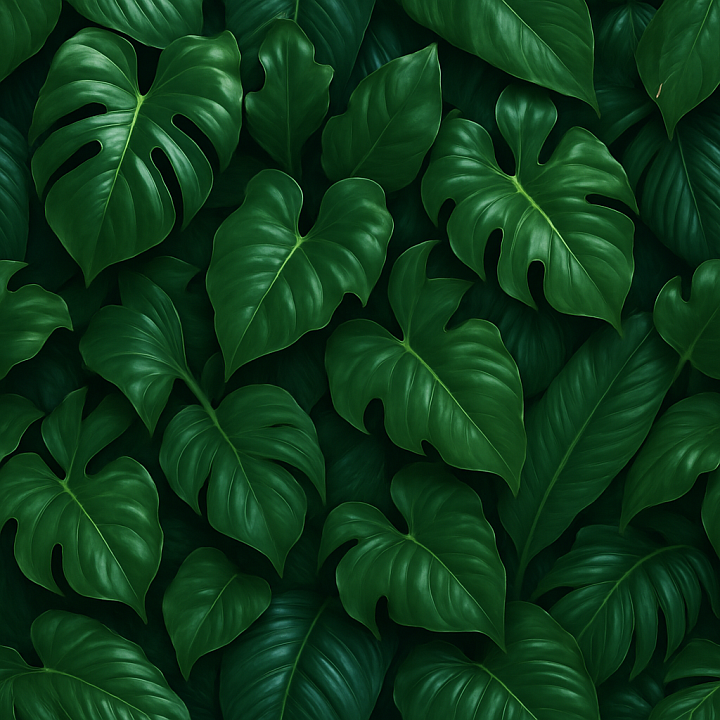 Polished Tropical Leaves seamless PBR texture preview