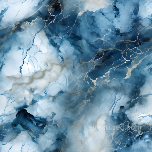 Seamless Blue and Silver Marble 3D PBR Texture with Metallic Veins seamless Marble PBR texture