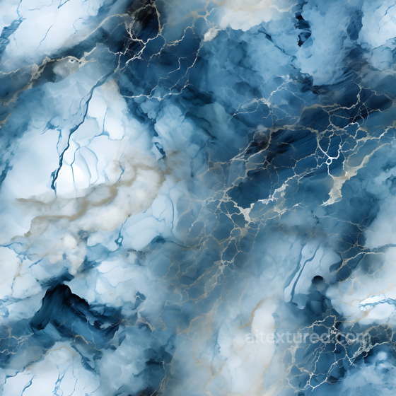 Seamless Blue and Silver Marble 3D PBR Texture with Metallic Veins Marble texture preview