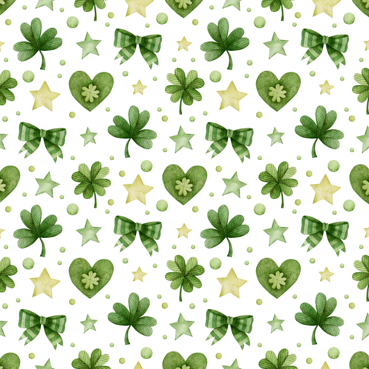 Featuring Watercolor St Patrick Digital Paper Pattern seamless PBR texture preview