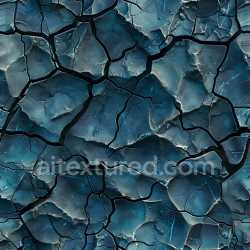 seamless Seamless 3D cracked paint PBR texture with deep fissures and chipped edges in blue tones texture 8k free download PBR