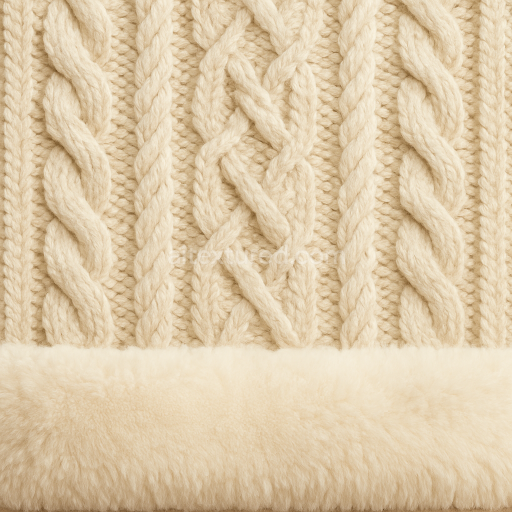 Seamless 3d texture pbr 8k knitted cable cozy knit warm wool textile