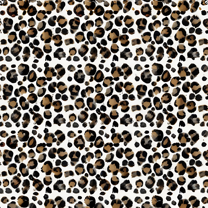Leopard Print Fur with Natural Brown and Black Spots seamless PBR texture preview