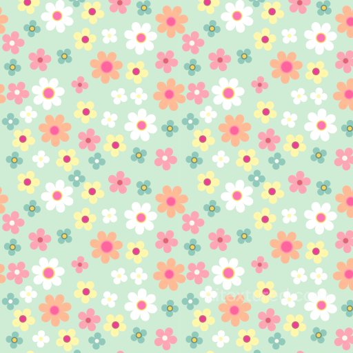 with Colorful Pastel Floral Pattern seamless Floral PBR texture