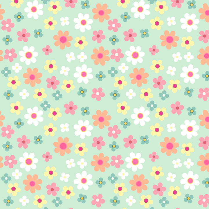 with Colorful Pastel Floral Pattern seamless PBR texture preview